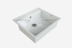 MAXSTONE Мойка глянцевая MS-21 (белый снег) 565*505*220